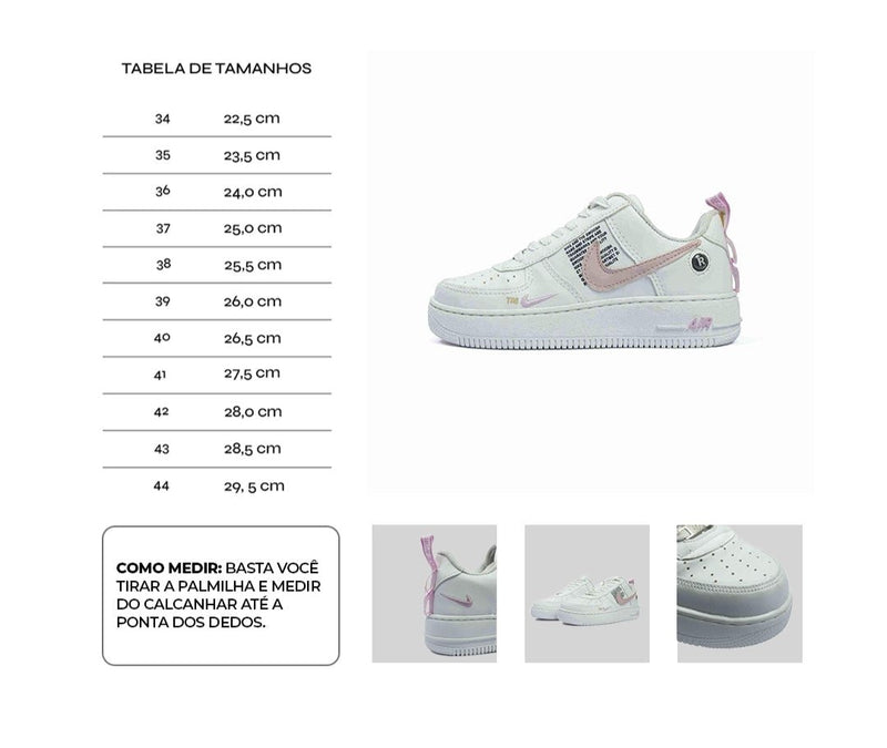 Tênis Nike Air Force 1 Off - Rosa