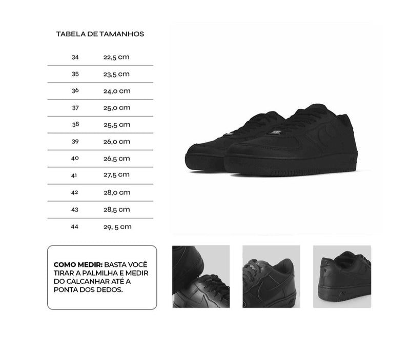 Tênis Nike Air Force 1 - Preto