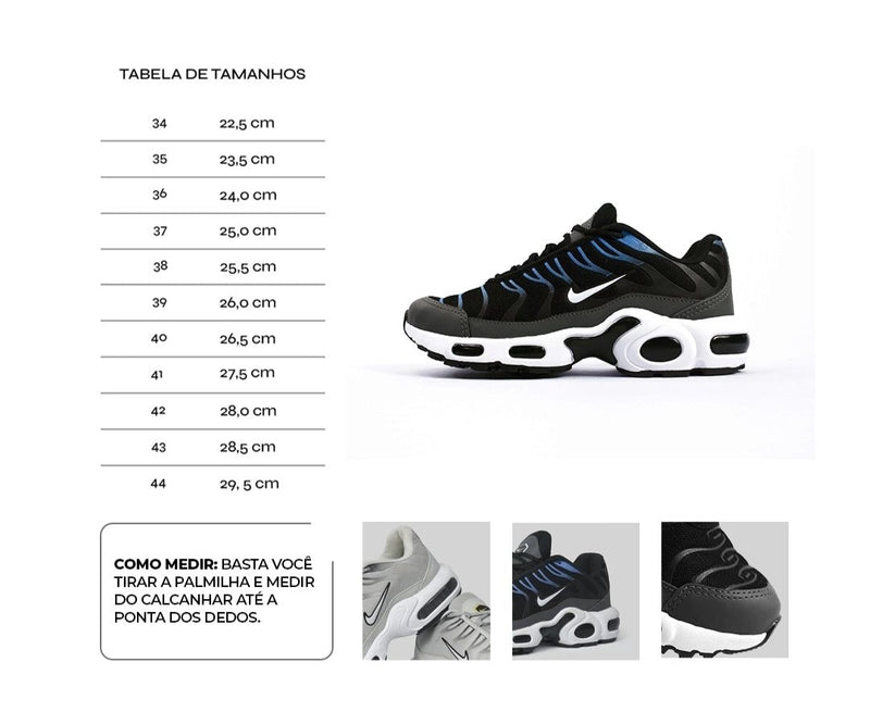 Tênis Nike Air Max TN Plus 1 - Preto/Azul