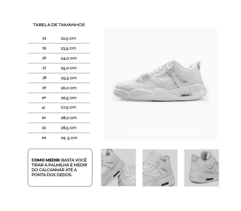 Tênis Nike Air Jordan 4 Retro - Branco