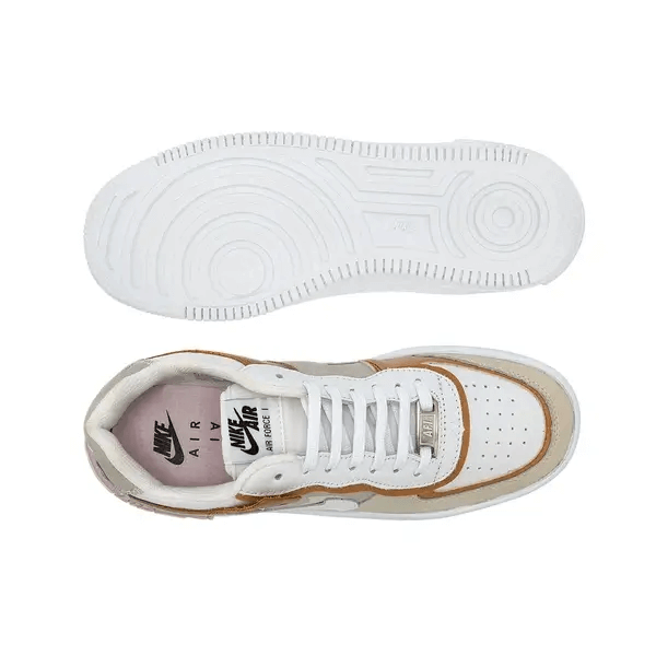 Tênis Nike Air Force 1 Shadow - Branco / Caramelo